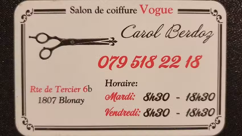 Carol Berdoz Vogue Coiffure