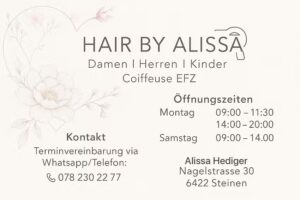 Coiffure par Alissa Hediger
